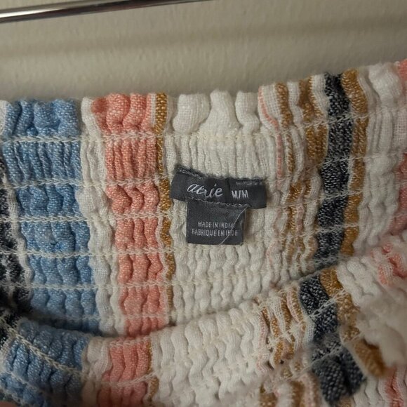 Aerie Tiered Ruffle Stripe Multicolor Mini Cotton Skirt Women’s Size Medium - Picture 3 of 6